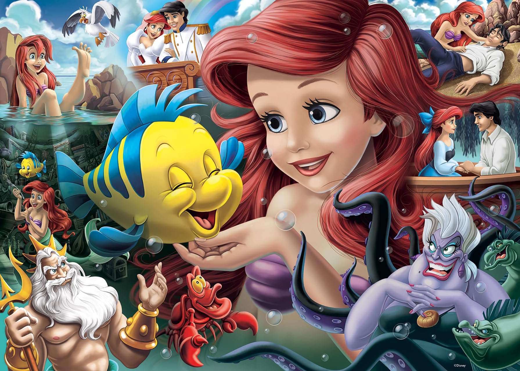 Ravensburger Disney Princess Heroines No.3 The Little Mermaid 1000 Piece Jigsaw Puzzles for Adults and Kids Age 12 Years Up