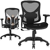 GABRYLLY Ergonomic Office Chair, Mesh Computer Desk Chair with BIFMA 5.1 Certified, Adjustable Lumbar Support, 3D Arms, Durable Commercial Task Chair with 3-Stage Tilt for Company, Home, Bulk,Work
