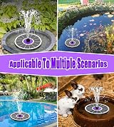 SZMP Solar Fountain 3.5W Glass Panel 7 Nozzles Bird Bath Water Feature Outdoor view 6