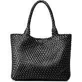 Queenoris Shoulder Bags for Women, Fashion Purses and Handbags Top Handle Vegan Leather Shopper Satchel Large Travel Tote Bag