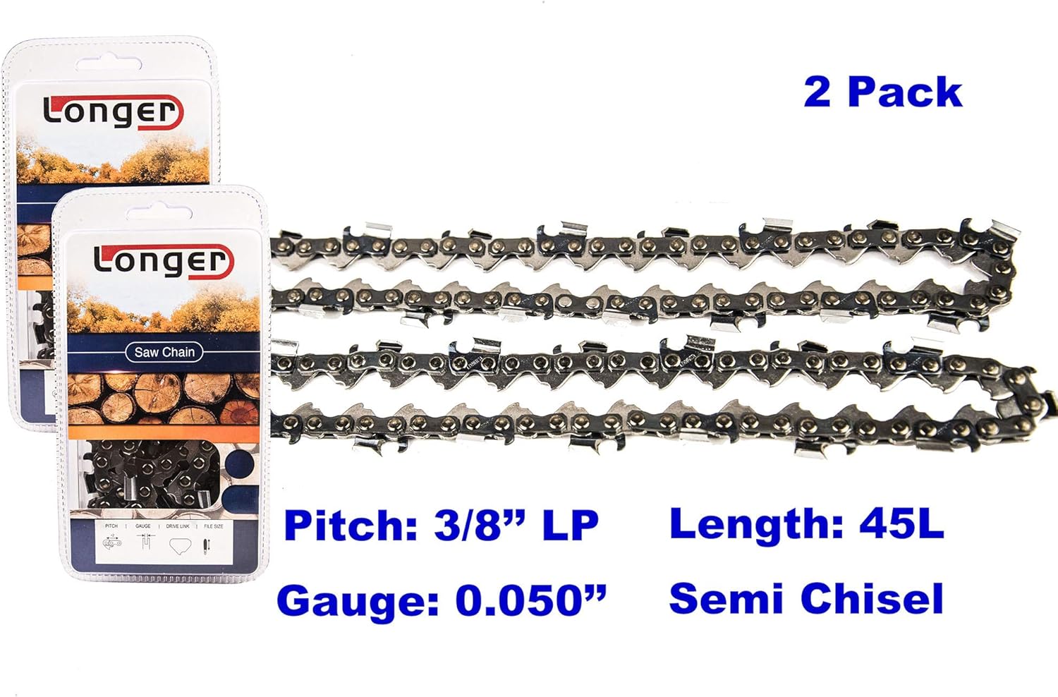 12 Inch Chainsaw 3/8" LP Pitch 0.050'' Gauge Semi Chisel