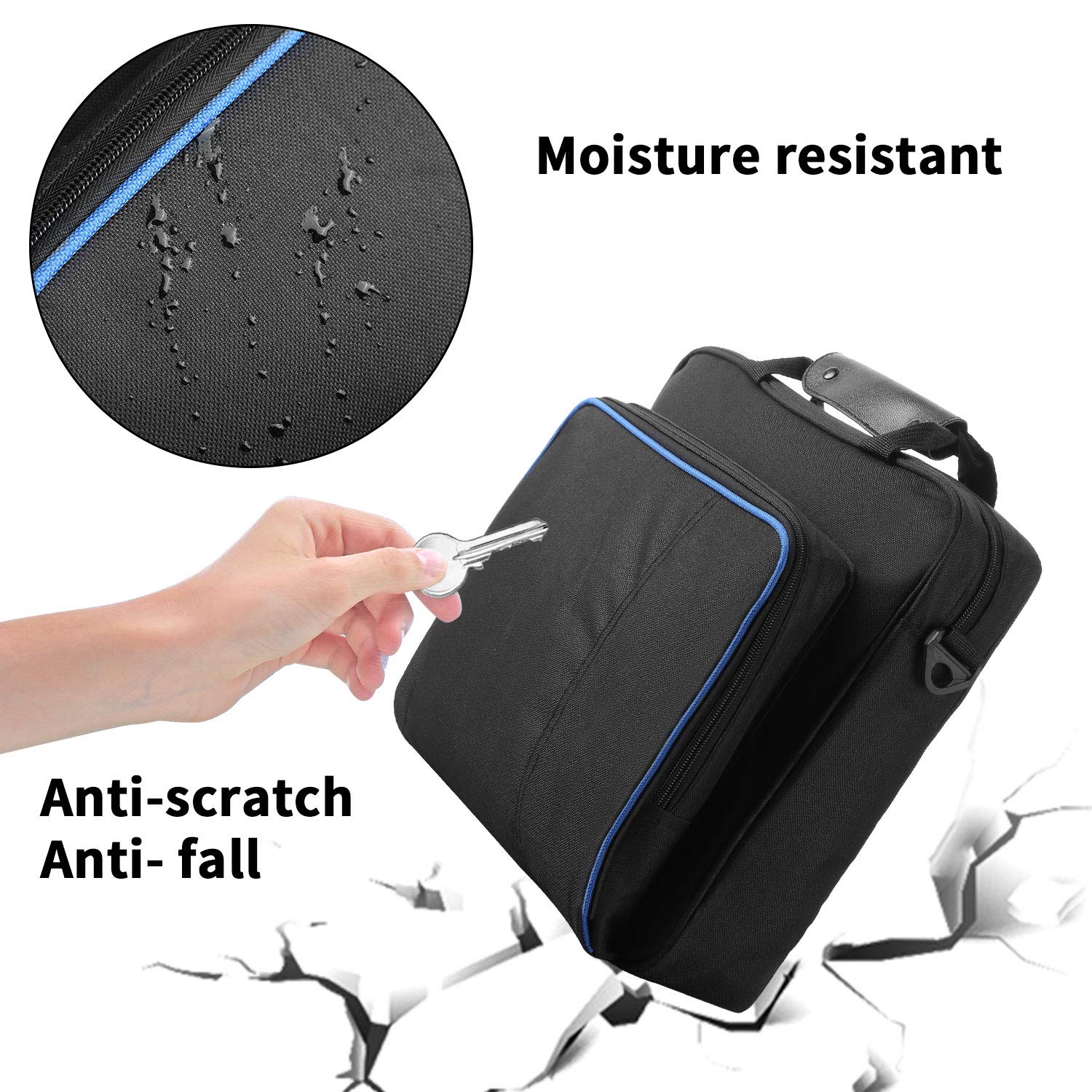 PS4 Bag, PS4 Travel Carrying Case Protective Shoulder Handbag for PSP PS4 Slim for Sony Playstation, Gaming Accessories Console Carrying Travel Case: Video Games