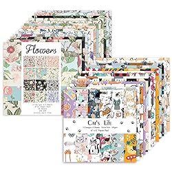 48 Sheets 24 Designs Scrapbook Paper