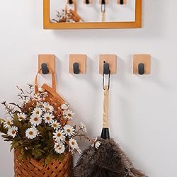 DELITON Towel Hooks Wall Mounted - Adhesive