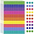6000 PCS Colored Dot Stickers Round Color Coding Labels Circle Dots Labels Price Stickers Polka Circle Dot Stickers Label Sticker for Office, Classroom, Papers Etc