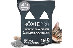 Boxie® Probiotic Cat Litter 40 Day Natural Odor Control, 16lb Clumping Kitty Litter (Clay)