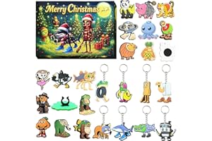 DZLHQON Italian Brainrot Advent Calendar for Kids, Mystery Mini Figurines Blind Box Set, Cute Collectible Desk Display Characters, Christmas Gift for Children Boys Girls Ages 3+, Holiday Stocking Stuffer Surprise