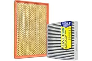 SERVKITOUR Engine Cabin Air Filter Set for Ram 1500 (2016-2026) 3.0L/ 3.6L/ 5.7L, Ram 1500 Classic (2019-2024) 3.6L/ 5.7L, Ra