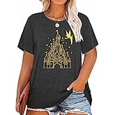 Plus Size Magical Shirts for Women Magical Tee Shirt Family Trip Vacation Tshirt Holiday Summer Graphic Tee Tops