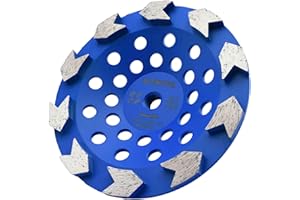 ACTINTOOL 7 in.x 5/8-11 in. Abor Threaded 10 Arrow Segments Grinding Cup Wheel (5/8"-11 Threaded)