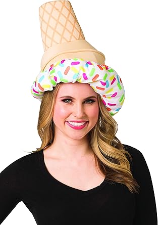 Vanilla Ice Cream Cone Hat Unisex Adult 