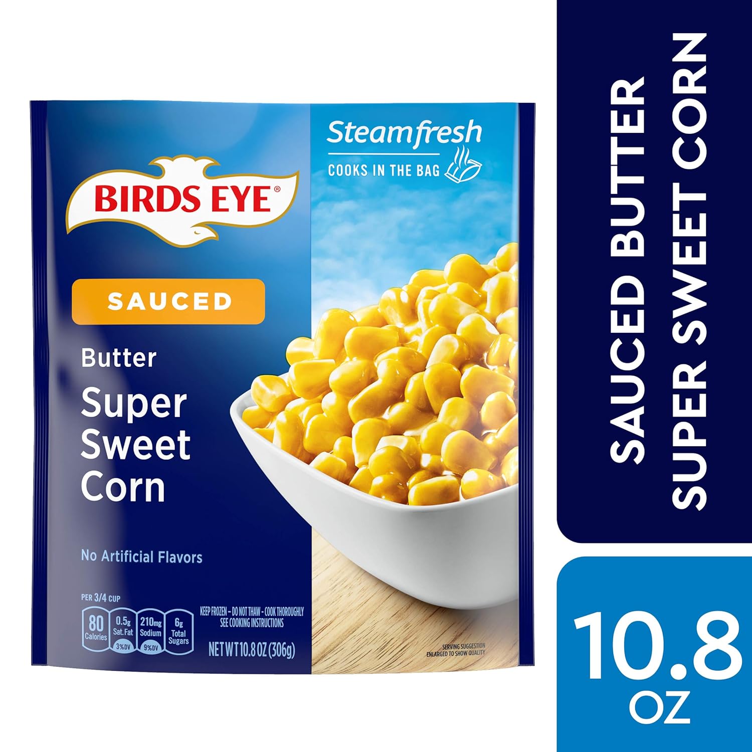 Birds Eye Steamfresh Super Sweet Corn With Butter, Frozen Vegetable, 10.8 OZ
