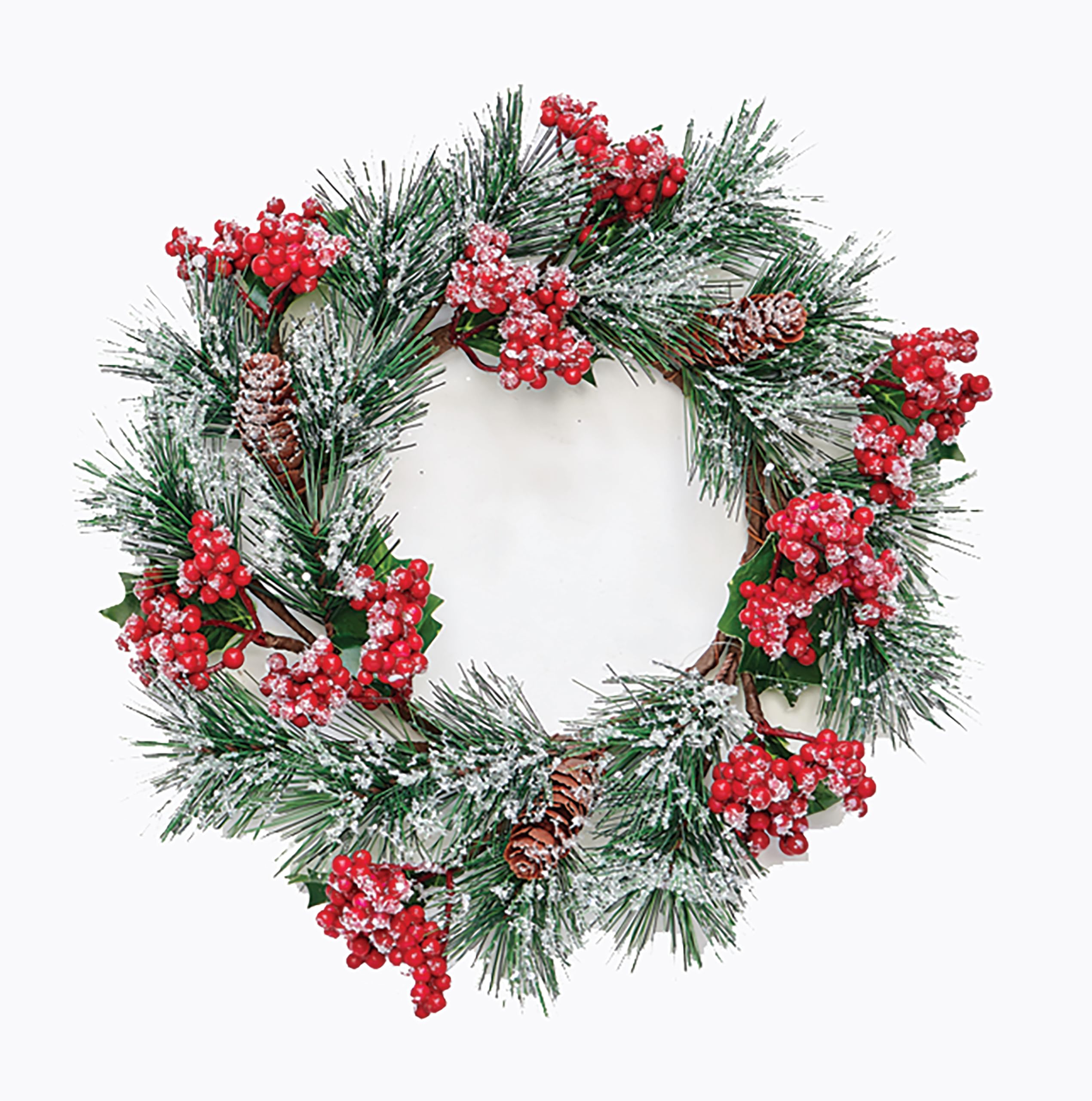 Photo 1 of 13" Artificial Christmas Mini Wreath and Centerpiece with Snow Berry and Pine