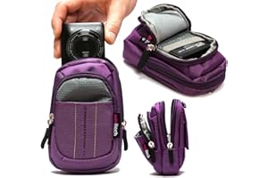 Navitech Purple Digital Camera Case Bag for The Panasonic Lumix DMC-ZS45
