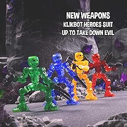 Zing Klikbot, Complete Set of 4 Poseable Action