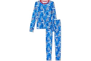 Cuddl Duds Boys Thermal Underwear Set - Sonic, Spiderman, Pokemon, Minecraft, Star Wars Designs - Kids Long John Base Layer
