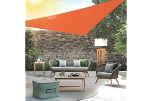 GENSCOVER 12' x 12' x 12' Sun Shade Sail, Triangle Waterproof Canopy Awning UV Block Sunshade for Outdoor Patio Garden Terrace Backyard Pergola Sunscreen (Terracotta) (Customization Acceptable)