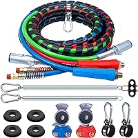 12-Foot 3-in-1 Air Line Hose Wrap For Semi Trucks & Trailers - Protective Brake Line Assembly