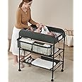 BEKA Diaper Changing Station, Portable Changing Table for Baby, Waterproof, Folding Portable Changing Station, Adjustable Height w/Organizer, Mobile Nursery Diaper Changing Table for Baby, Newborn