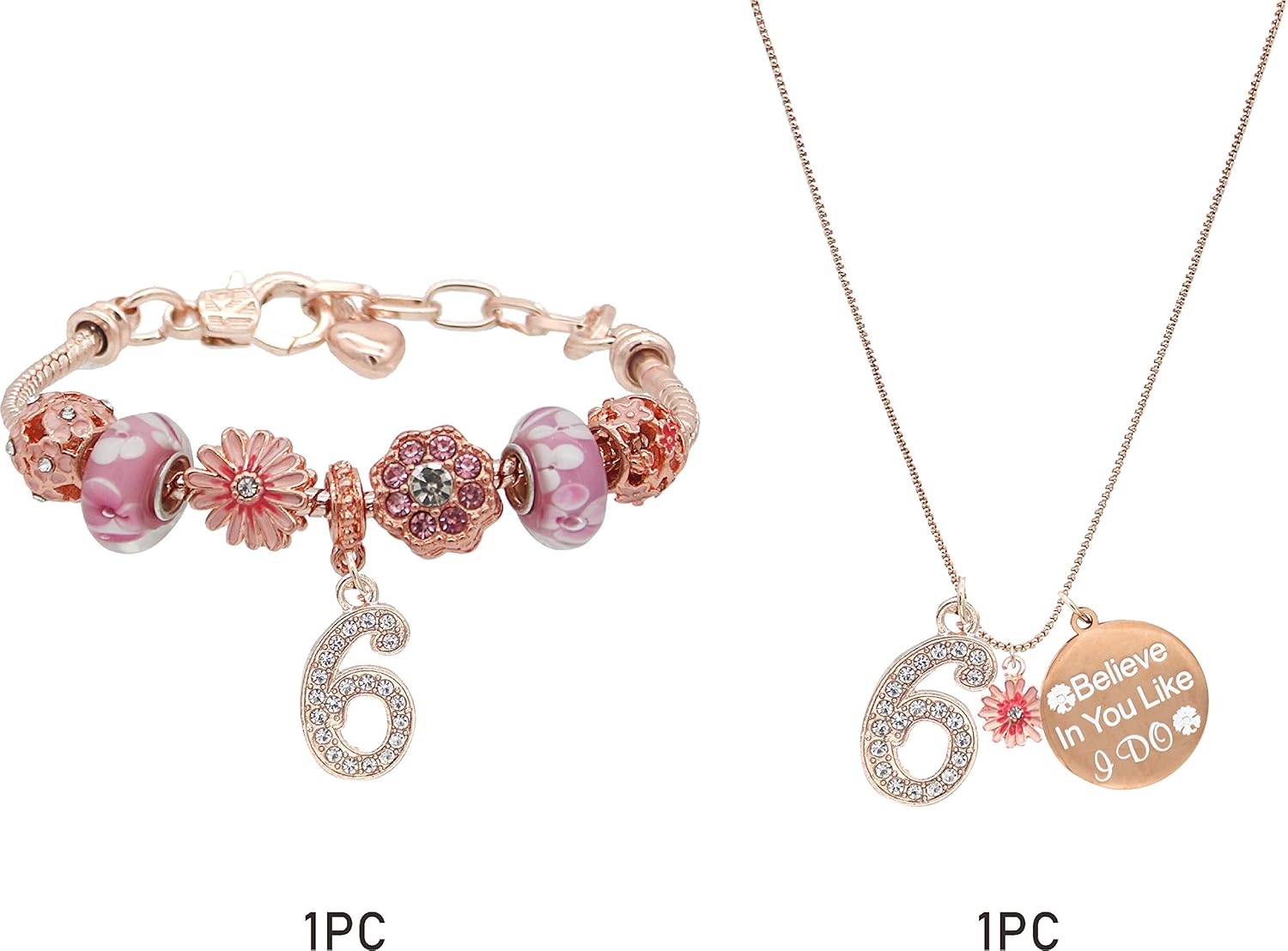 Girl 6th Birthday, Birthday Gift for A 6 Year Old Girl, 6 Year Old Girl Birthday Gifts, 6 Year Old Jewelry, 6th Birthday Bracelet, 6th Birthday Necklace, 6 Year Old Girls, 6th Birthday Girl Gift Ideas: Clothing