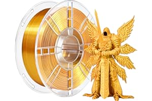 iBOSS PLA Plus(PLA+) Silk 3D Printer Filament 1.75mm Silk Gold, 3D Printing PLA+ Filament High Toughness, 1kg Spool (2.2lbs),