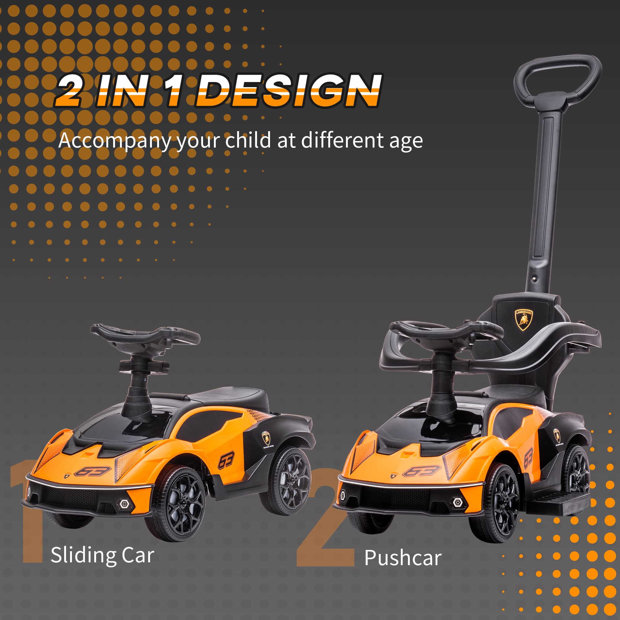 Aosom Ride On Push Car - Rear View