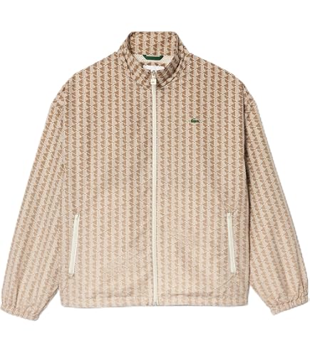 LACOSTE モノグラム ジャケット US L Lacoste Men's Long Sleeve Aop L Full Zip Hoodless Blouson Jacket W