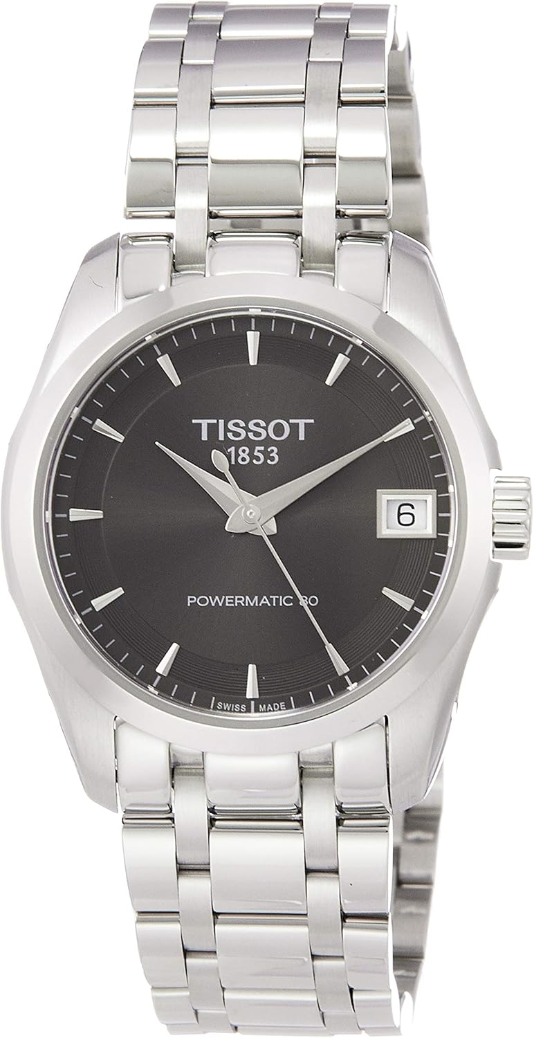 Tissot Couturier Powermatic Womens Automatic Watch Analog Grey Face