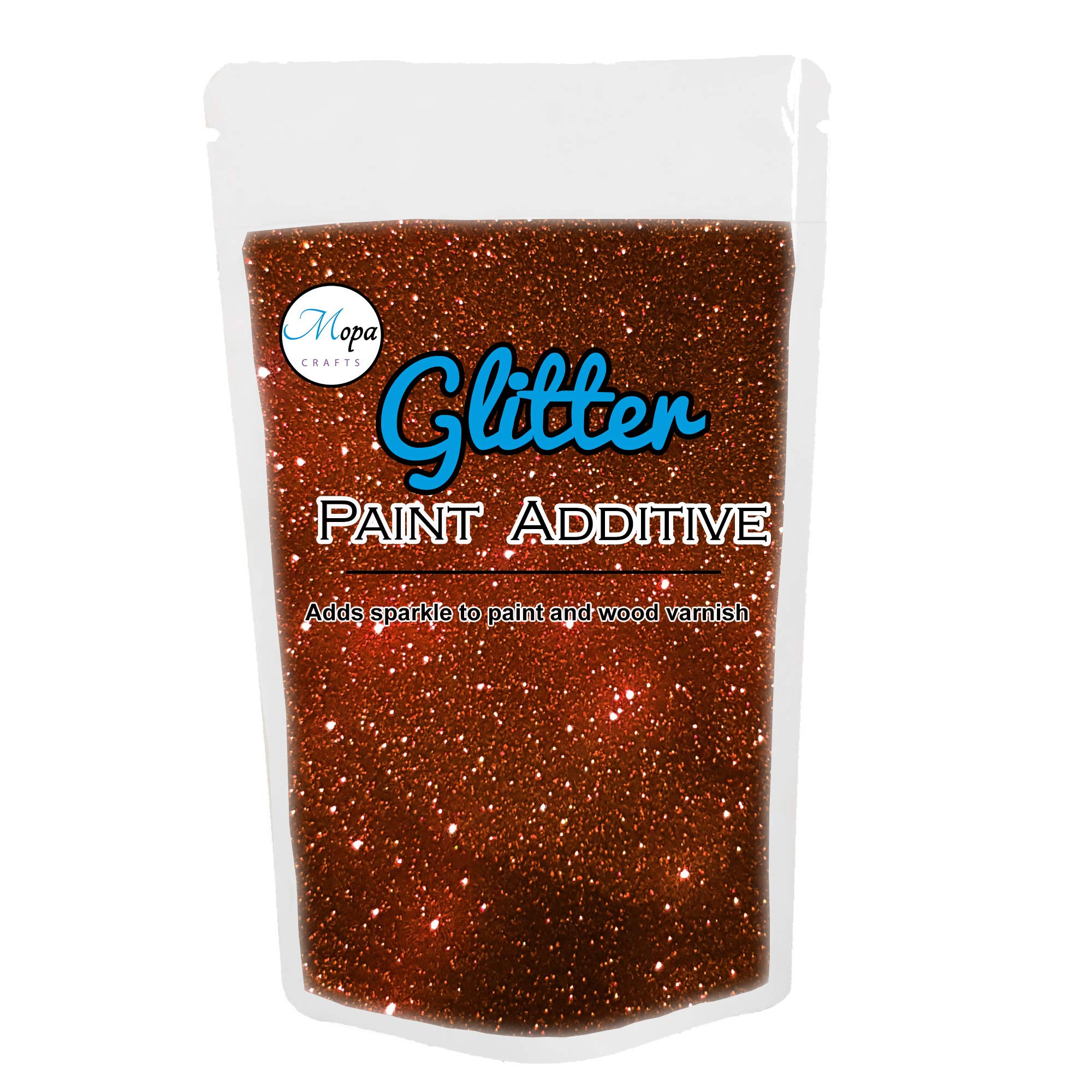 Mopa Crafts Antique Copper Glitter Paint Crystal Additive 100g for Emulsion Paint - for use with Interior/Exterior Wall, Ceiling, Wood, Metal, Varnish, Dead Flat, Matt, Soft Sheen or Silk Paints