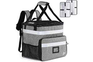 WISEPRO Food Delivery Backpack, Insulated Hot Pizza Bag Leakproof Waterproof Delivery Bag Pizza Delivery Backpack for Uber Ea
