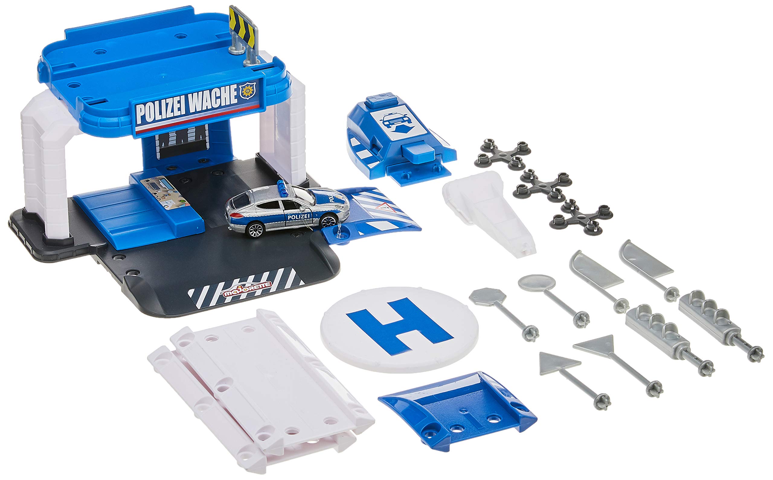 Majorette - Creatix Police Office + 1 Car - 1:64 Scale