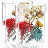 2 Pack Acrylic Shadow Box Display Cases &ndash; 7&rdquo; x 5&rdquo; x 1.4&rdquo; Clear DIY Photo Frame for Wedding, Valentine&rsquo;s Day, Dried Flowers, Memories, and Collectibles (2 Pack, No Assembly Needed)