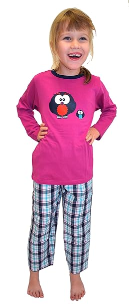 Warmer Kinder-Schlafanzug für Mädchen oder Jungs Grössen 104 bis 164, Verschiedene Modelle, Langer Arm und langes Bein, 100% 