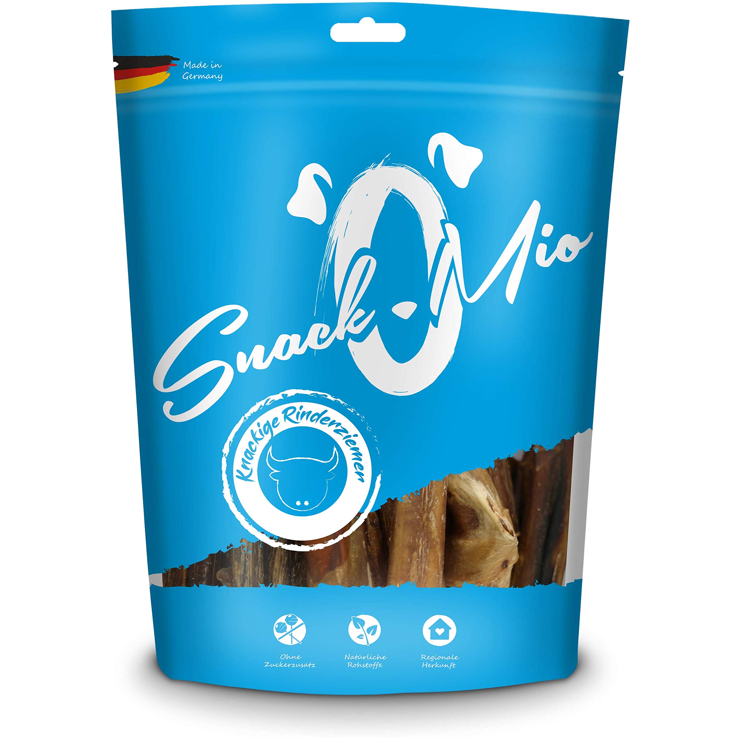 SnackOMio - Premium dog snack - crunchy beef tails 10 pieces, grain-free, 1 pack (1 x 450 g)