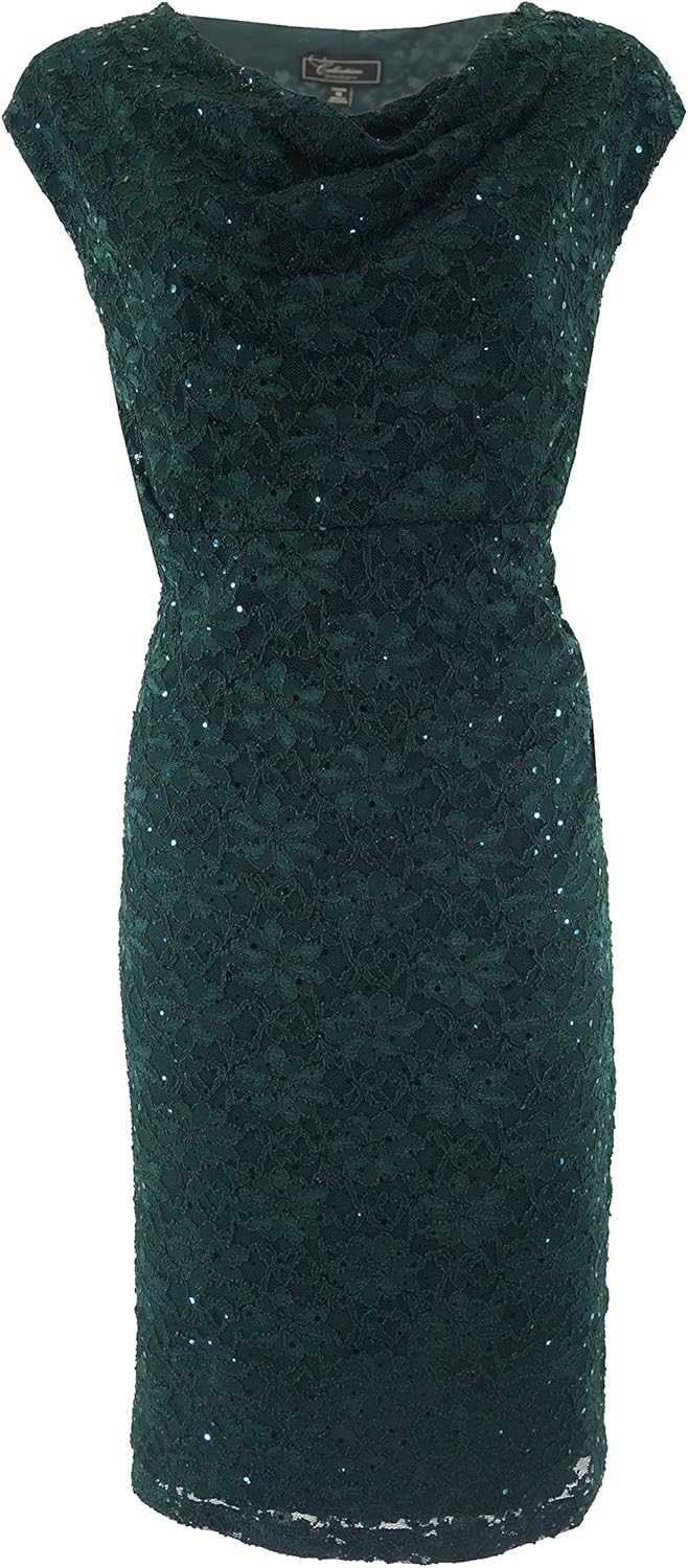 Dressbarn Collection Women S Plus Size Green Lace Dress At Amazon