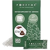 FODZYME® On-The-Go Digestive Enzymes for Gut Health, Relief for Bloating, Gas, Constipation, Diarrhea, Abdominal Pain, Low FODMAP, 30 Dose