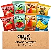 Crispy Green Freeze-Dried Fruit Snacks Classic Sampler (Pack of 8) | Variety Pack, 100% Pure Fruit, All-Natural, No Added Sugar, Single-Serve Bags for Healthy Snacks &amp; School Lunches