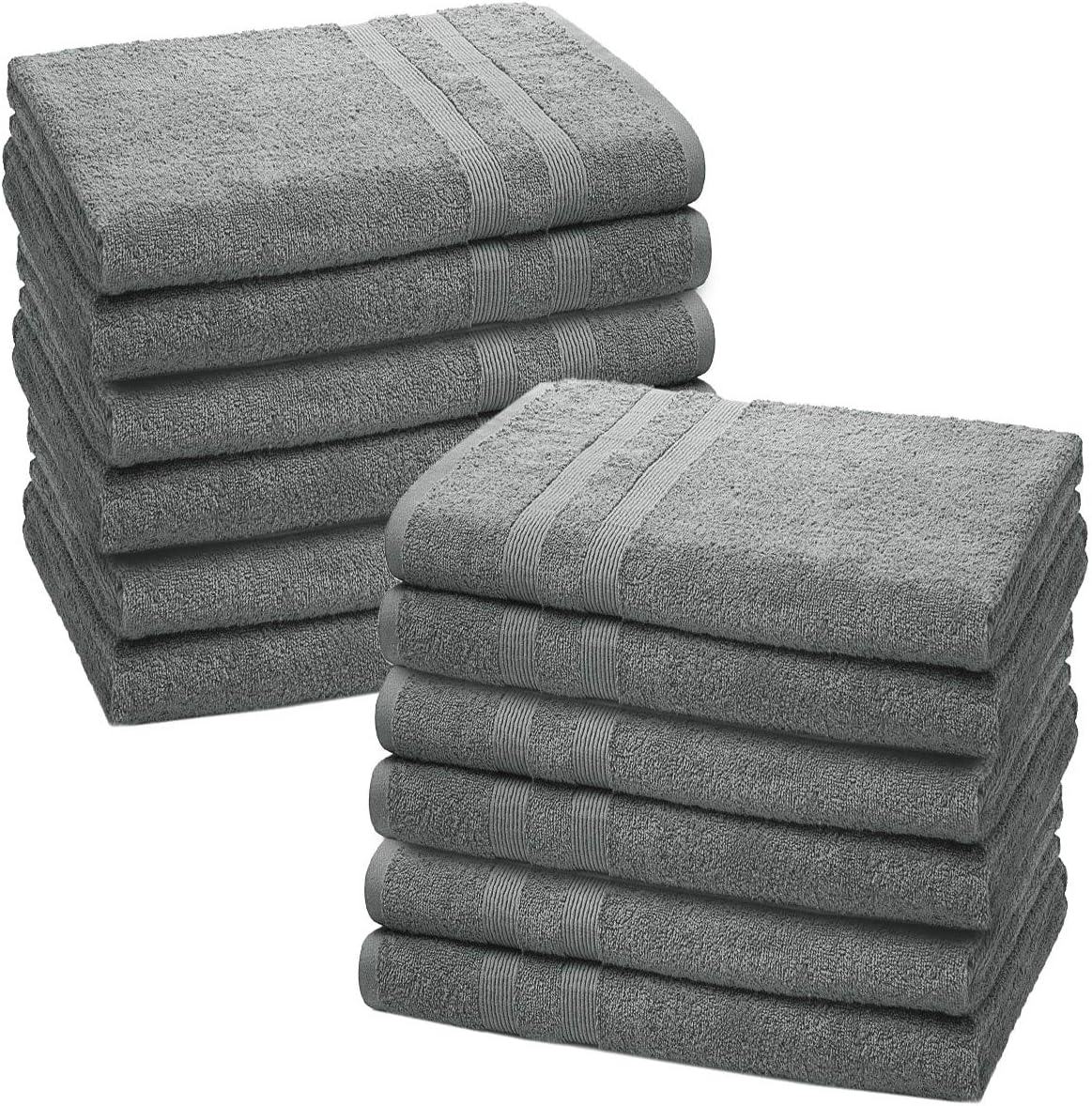 Vozbi Flannel Face Cloth, Cotton Washcloths Set, 30 x 30 cm, 100% Ring Spun Cotton, Premium Quality Face Towels