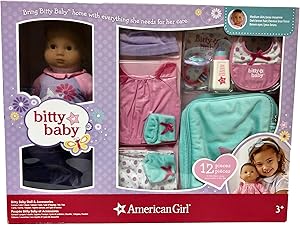 American Girl Bitty Baby Doll BB5 with 12 Piece Green Accessory Set