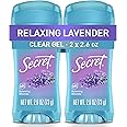 Secret Fresh Antiperspirant Deodorant for Women, 72hr Breathable Sweat & Odor Protection, Instant Freshness & Gentle, PH Balancing Minerals, Clear Gel, Relaxing Lavender Scent, 2.6 oz (Pack of 2)