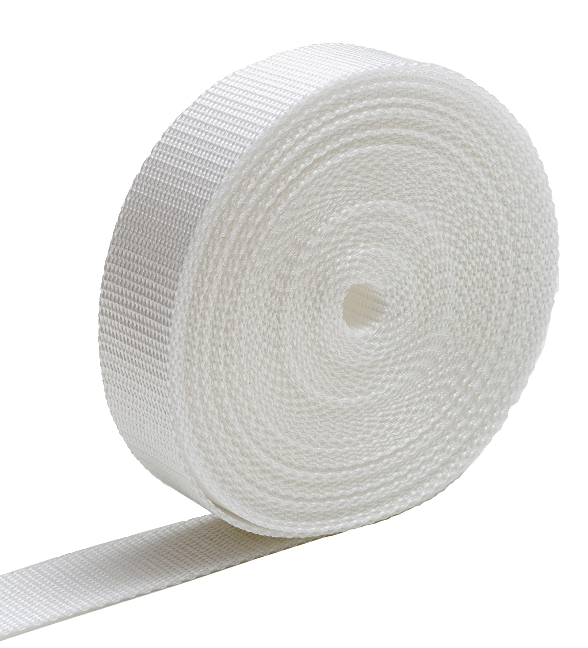 Heavy Webbing Nylon Strap for Backpack and Bags - 10 Meters Length - Multipurpose Rope for Sewing, Sports, Luggage, DIY - Size 30 mm - White - 3 cm