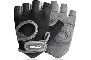 MCD Gym Gloves Mens & Womens Breathable Weight Lifting Gloves for Exercise, Palm Protection Cushion Pads, Gant Entrainement H