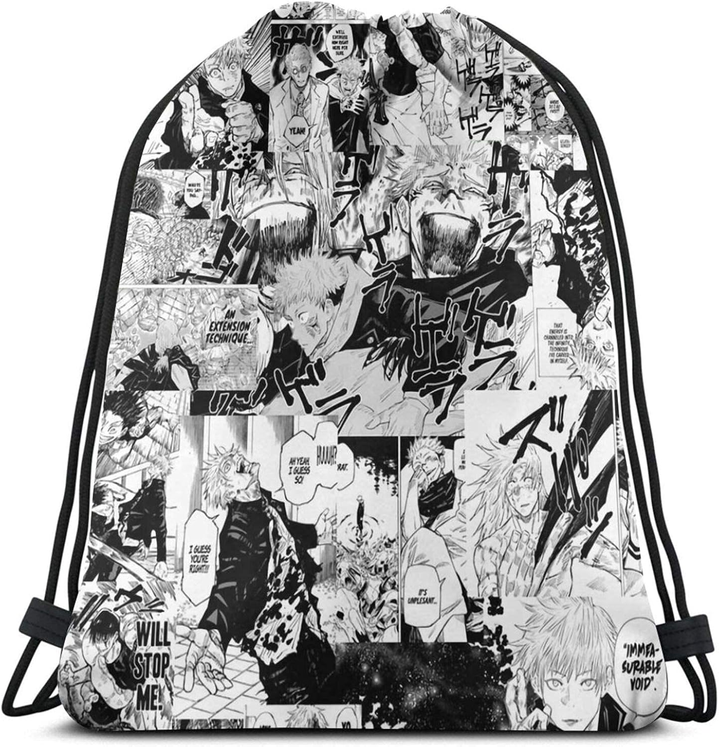 CTRGSM Jujutsu Kaisen Manga Collage Bolsas con cordón Mochila con
