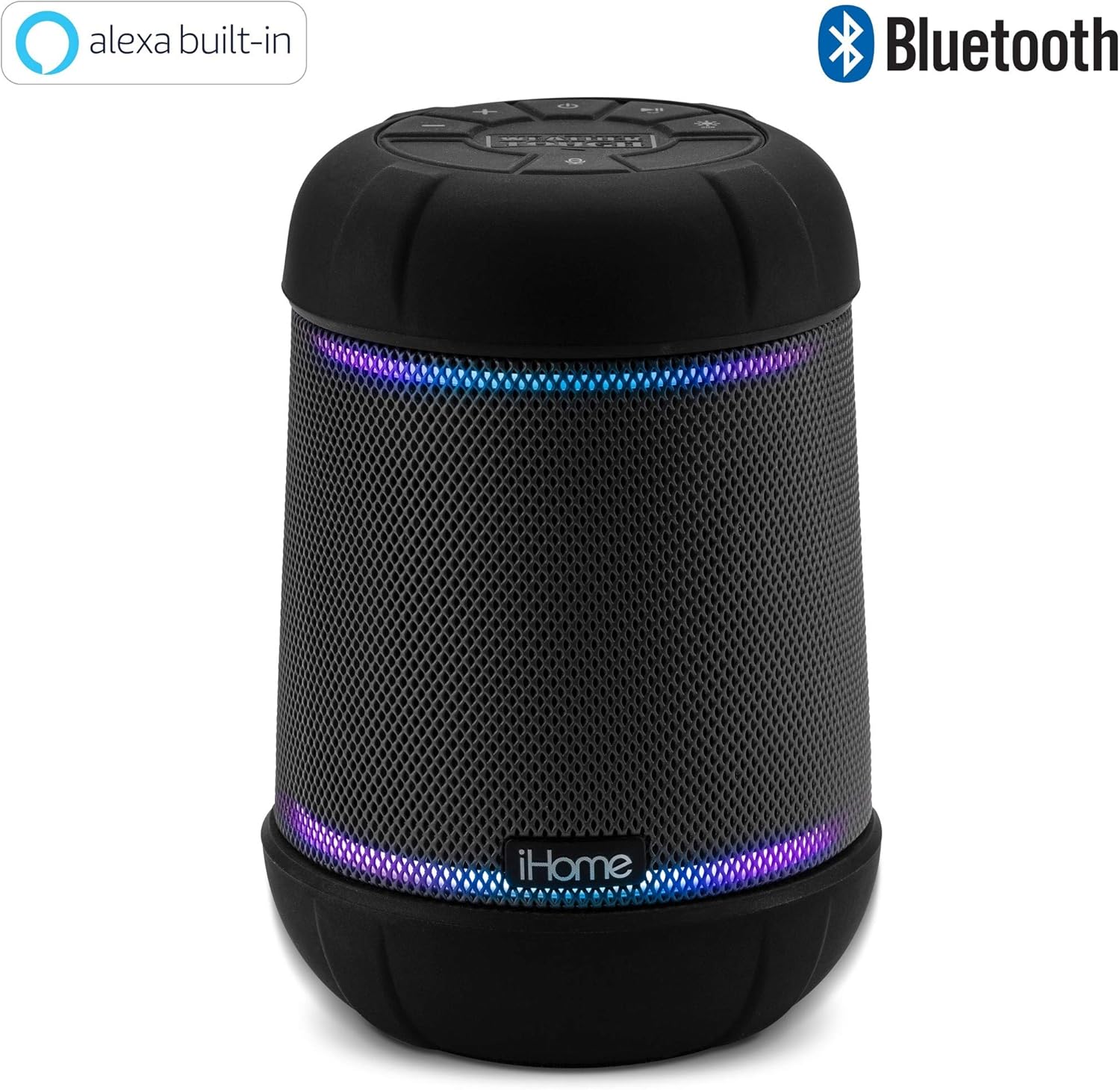 iHome Alexa Builtin Bluetooth Speaker Portable Wireless