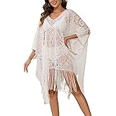 Sexy Lace Swimsuit Cover-Up for Women, Bathing Suit Cover Up, V-Neck Beach Cover Up for Poolside, Seaside and Party