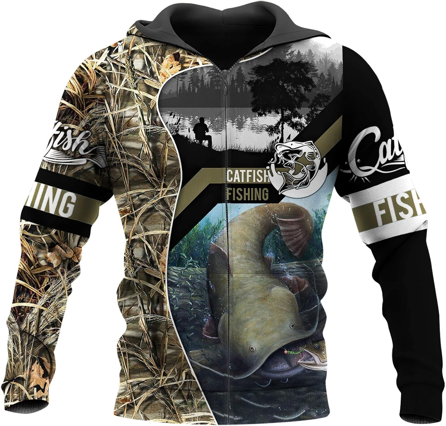 Dorathy Unisex Cool Fishing Camo Hoodie Fashion Harajuku Sweatshirt