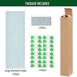 MAXPACE Greenhouse Hoops for DIY 3.5ft or Wider