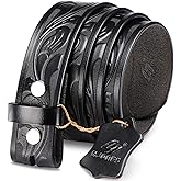HJones Western Belts for Men without Buckle,Cowboy Belt Buckles for Men,1.5" Wide Genuine Leather Belt No Buckle