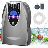 VTAR Ozone Machine, 1000mg/h Multipurpose Ozone Machine Purify Air, Water, Fruits, Vegetables, Toothbrushes, Aquarium Fruit Cleaner Device in Water - Dark Gray