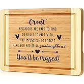 Housewarming Gifts for Neighbors, Engraved Cutting Board Thank You Gift for Neighbors, Best House Warming Gift for Neighbors, Farewell Moving Away Neighbors Gifts -Thank You for Being Great Neighbor